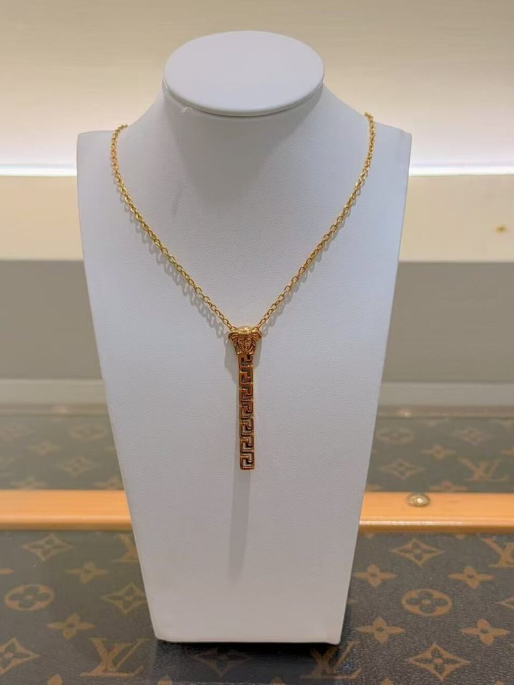 Gold Bar Pendant Necklace Geometric Minimalist Chain Elegant Jewelry Gift